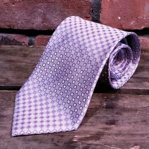 Yves Saint Laurent YSL Geo Print Italian Silk Tie